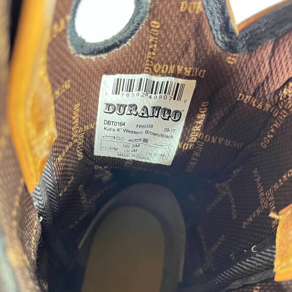 Lil' Rebel by Durango Little Kid Black Brown 8" Western Boot 5M Cowboy - DBT0164 - Picture 11 of 16